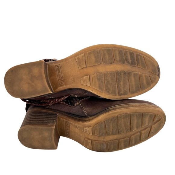 Pikolinos Womens Lyon Leather Ankle Boots Brown Laser Cut Strap Size 38 7.5 - Picture 7 of 15